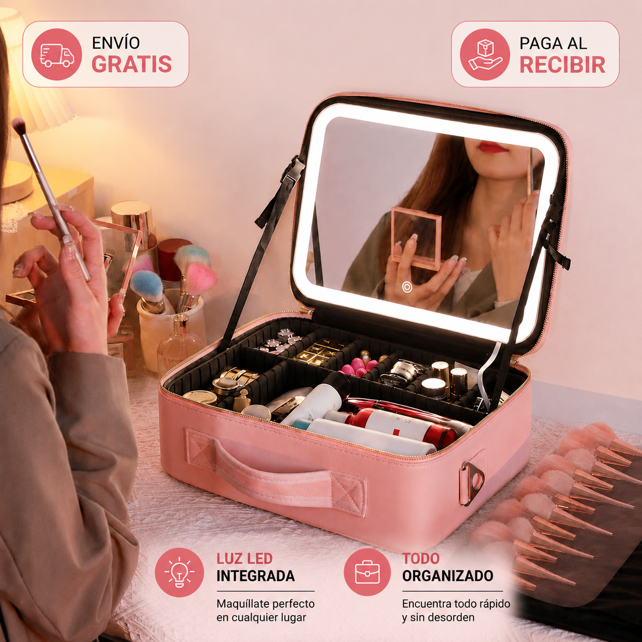 Cosmetiquero LED - Verte Bien Nunca Fue Tan Fácil