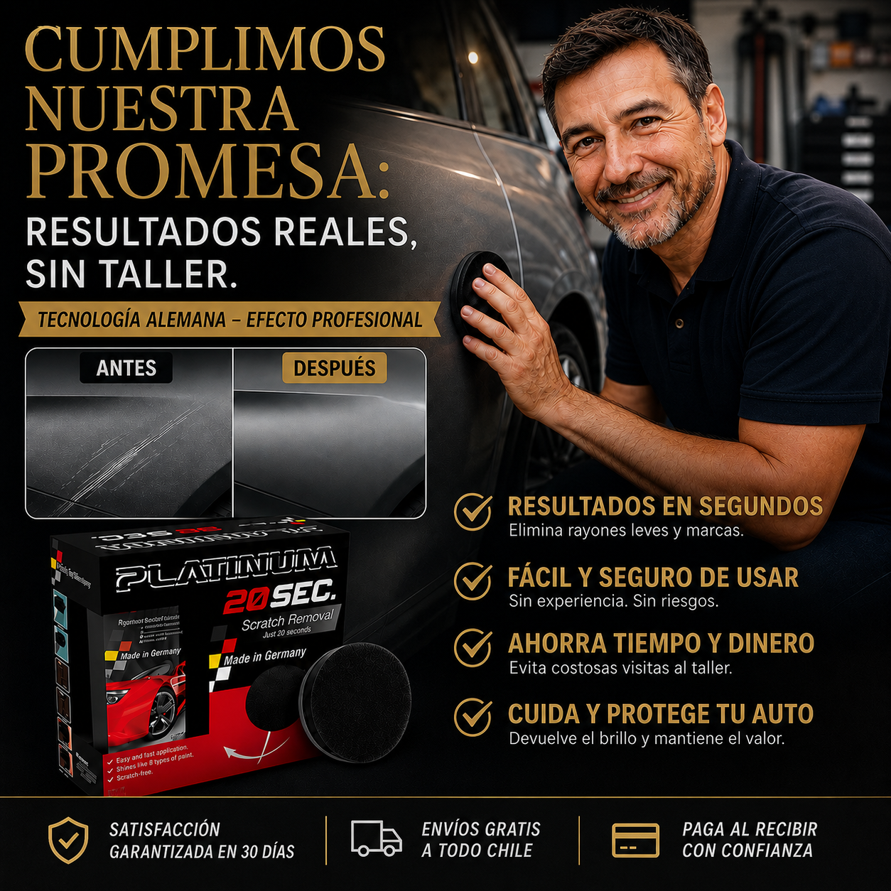 Crema reparadora de rayones - Recupera el brillo y la apariencia impecable sin gastar una fortuna en pintura o talleres.